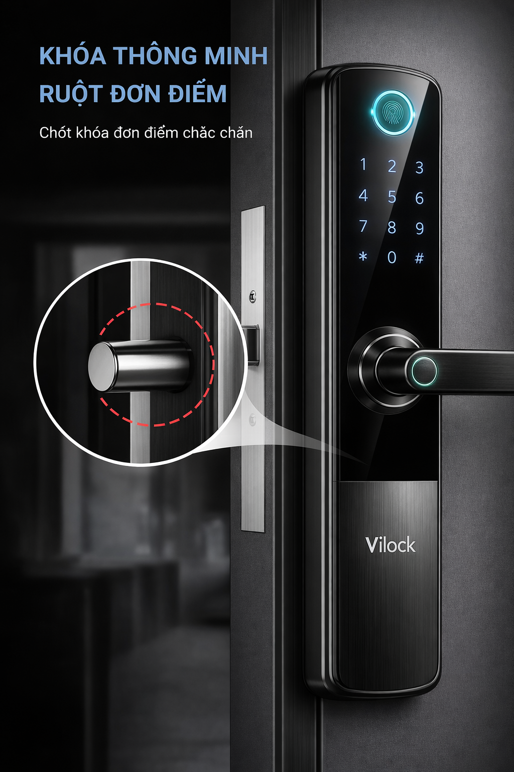 khoá vilock ruột đơn điểm