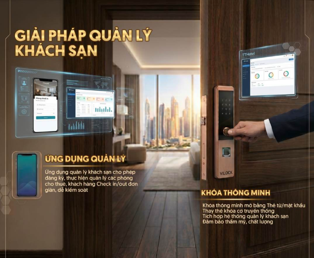 Giải Pháp Quản Lý Khách Sạn Thông Minh Vilock Là Gì? 1 Giải pháp quản lý khách sạn Vilock